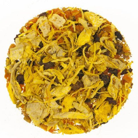 Golden Glow Turmeric Ginger Herb + Fruit Tea